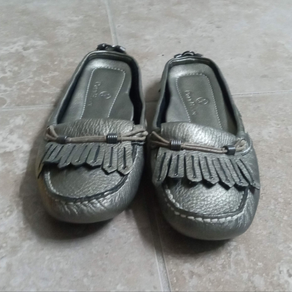 Like New Cole Haan Metallic Leather Mule Slip-On Shoes Sz.7 - Picture 2 of 6